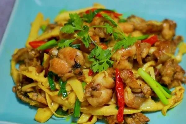 Món ếch xào măng cay thơm ngon hấp dẫn