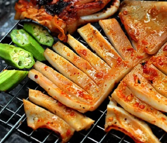 Món mực 1 nắng nướng sữa đặc thơm lừng, hấp dẫn