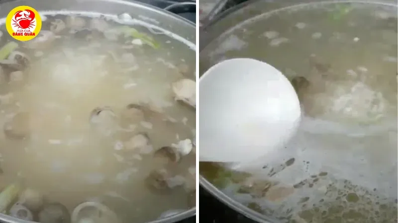 Quá trình nấu cháo cá mú