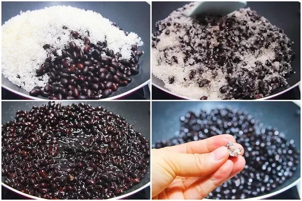 hạt đậu đen sau khi sên