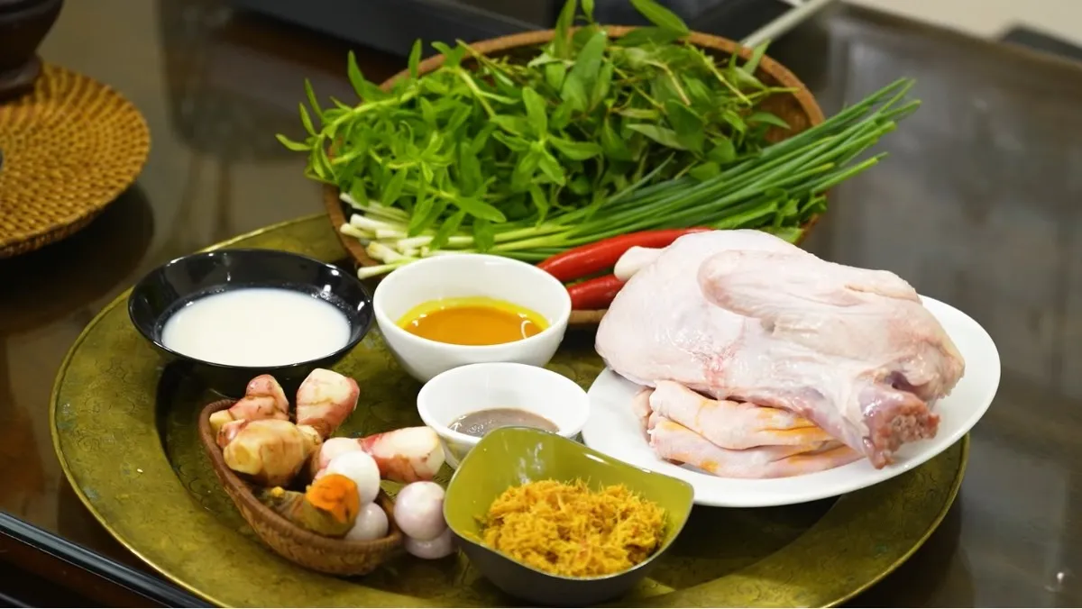 Nguyên liệu làm món Ngan giả cầy