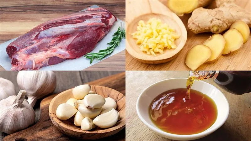 Nguyên liệu cần chuẩn bị món bò rim