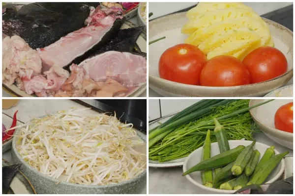 Nguyên liệu chính nấu canh chua đầu cá mú