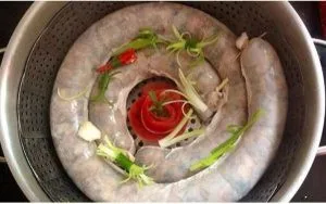 nguyên liệu đã chuẩn bị cho món cháo lòng