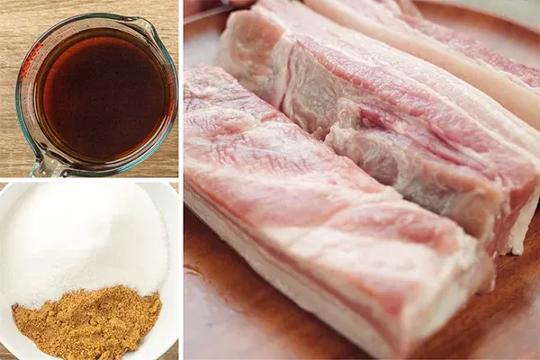 Các nguyên liệu thiết yếu cho cách muối thịt heo ngâm nước mắm