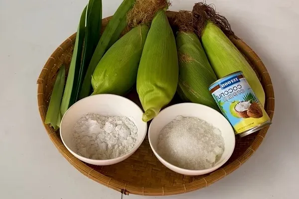 Nguyên liệu nấu chè bắp cốt dừa