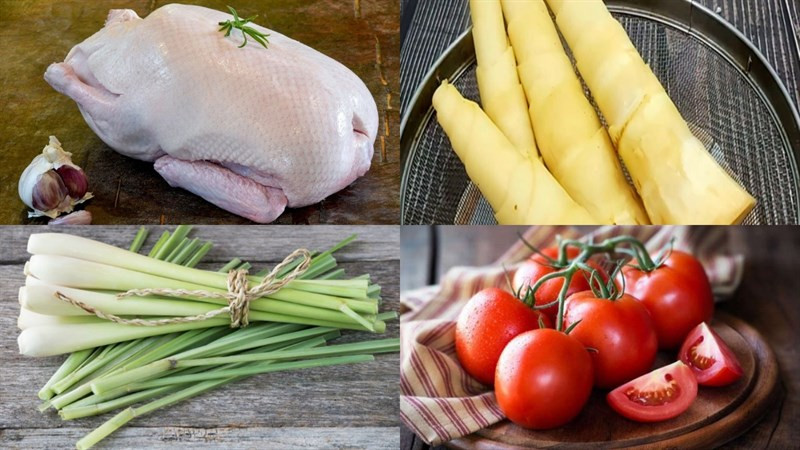 Nguyên liệu tươi ngon cho món lẩu ngan thập cẩm