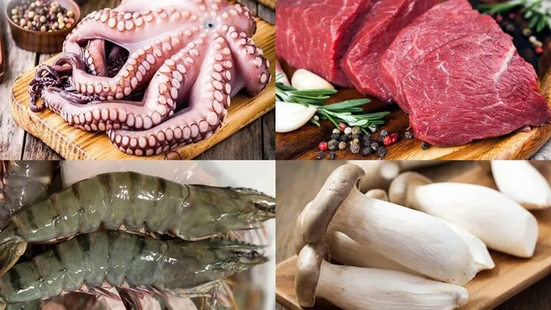 Chuẩn bị đầy đủ các thành phần tươi ngon trước khi bắt tay vào làm nước lẩu kim chi