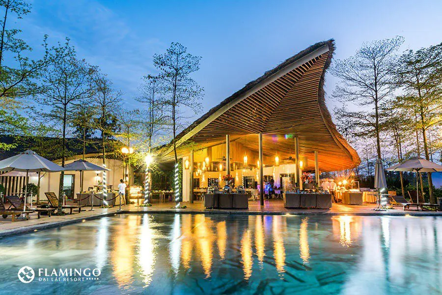 Góc nhìn tổng thể không gian nhà hàng Forest Đại Lải