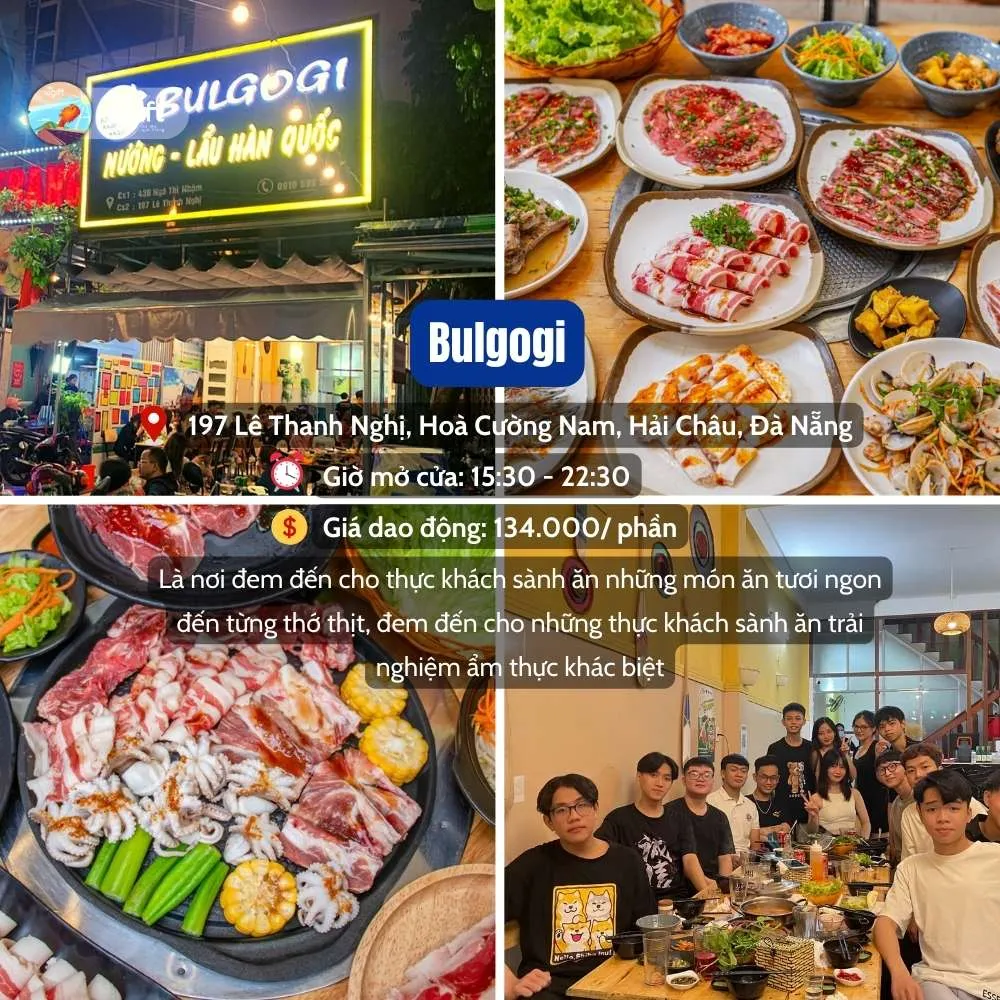 Nhà hàng Hàn Quốc ở Đà Nẵng - Bulgogi chuyên món ướp