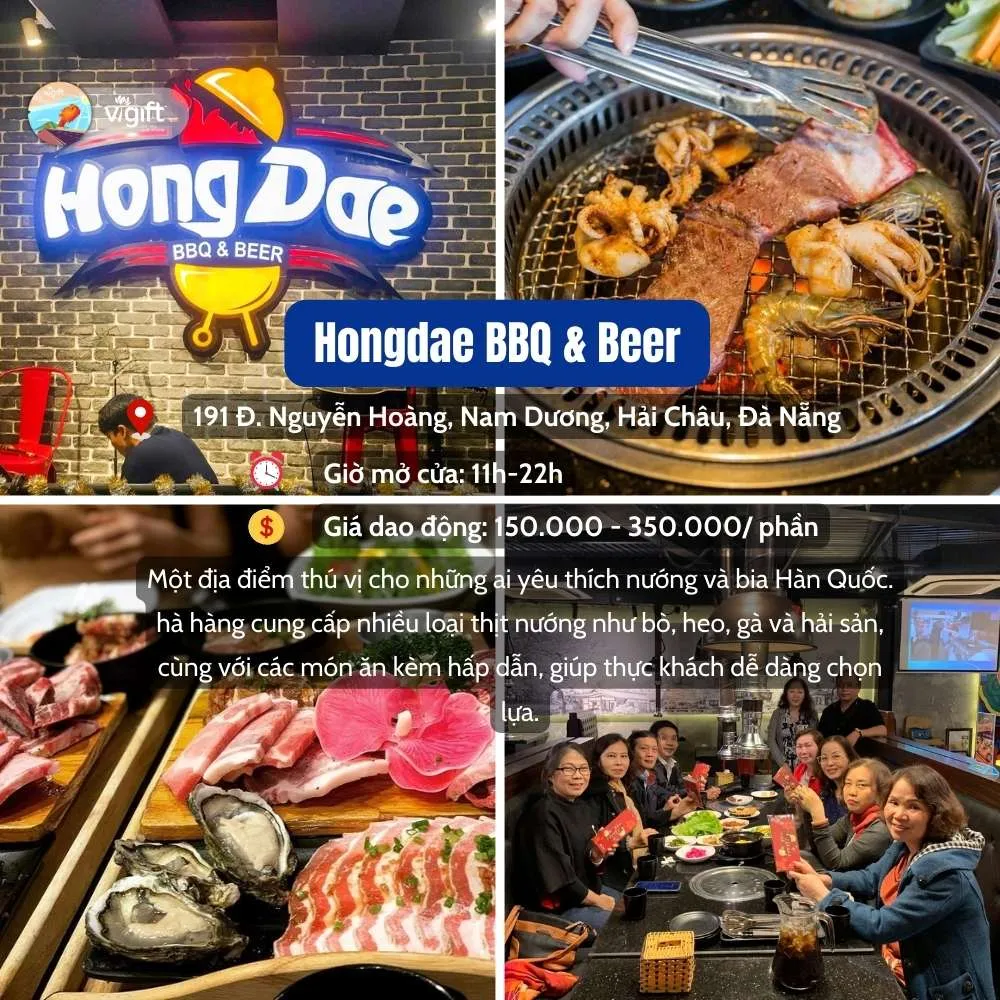 Nhà hàng Hàn Quốc ở Đà Nẵng - Hongdae BBQ phong cách trẻ