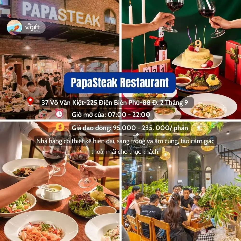 Nhà hàng Hàn Quốc ở Đà Nẵng - PapaSteak với thiết kế sang trọng