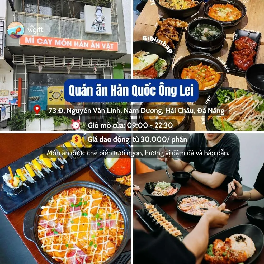 Nhà hàng Hàn Quốc ở Đà Nẵng - Quán Ông Lei giá bình dân