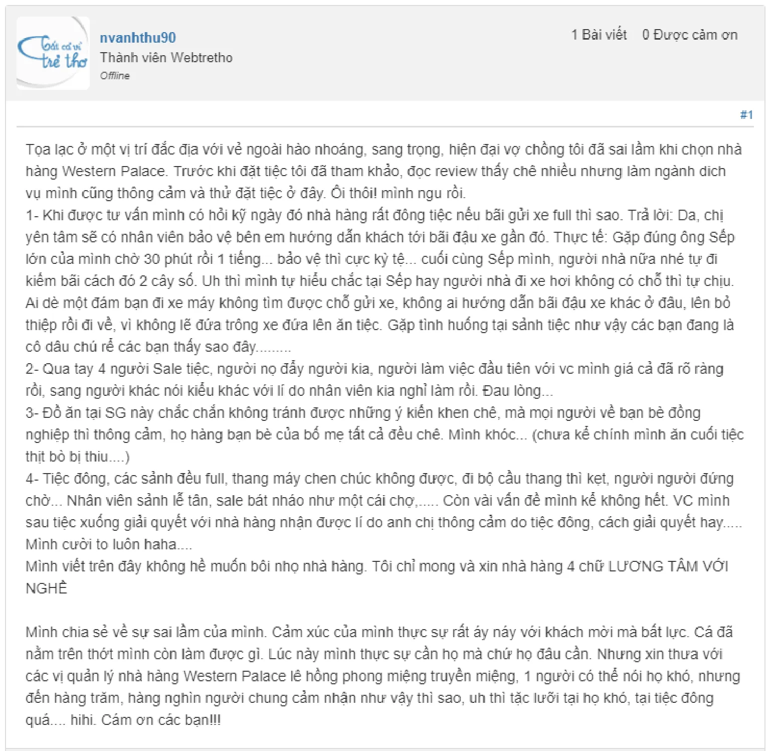 Review chi tiết về dịch vụ