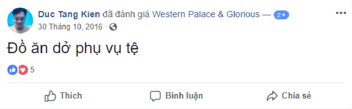 Sảnh tiệc cưới Western Palace với không gian sang trọng