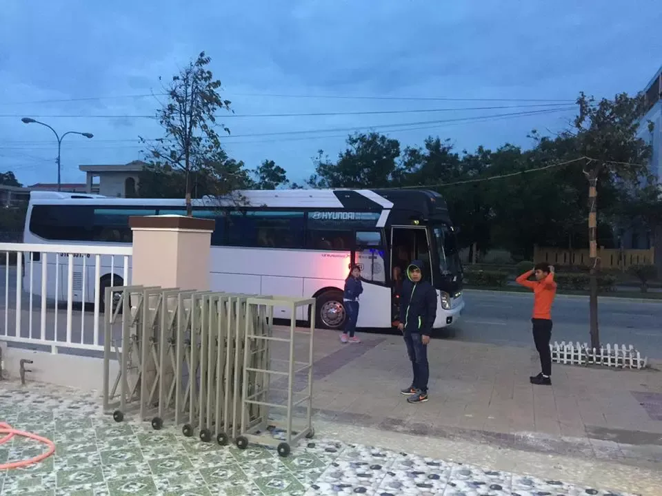 Khu vực phục vụ cơm đoàn tại nhà hàng Ninh Chữ Sea, Phan Rang, Ninh Thuận