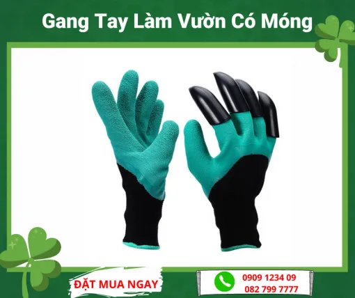 Găng tay làm vườn Garden Genie Glove với móng nhựa tích hợp giúp đào đất dễ dàng