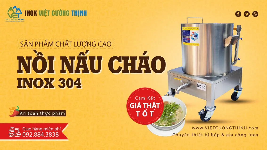 Nồi nấu cháo điện công nghiệp đa dạng kích thước