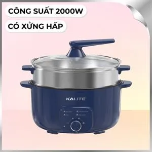 Nồi lẩu điện đa năng hỗ trợ nấu lẩu gà tại nhà
