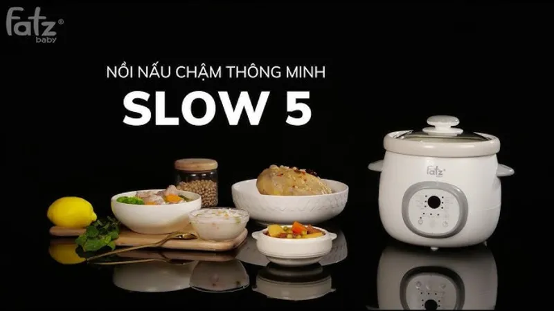 Nồi nấu chậm Fatzbaby Slow 5 dung tích lớn cho bé ăn dặm