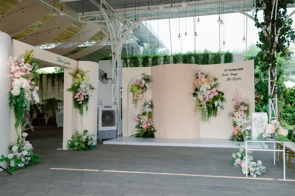 Không gian cưới sân vườn lãng mạn tại Diha Garden Bình Dương