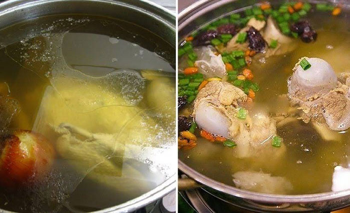 Cách nấu nước lèo bún chả cá từ xương gà