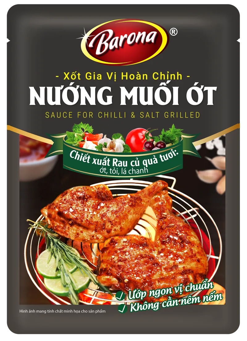 Xốt Gia Vị Hoàn Chỉnh Barona - Nướng Muối Ớt