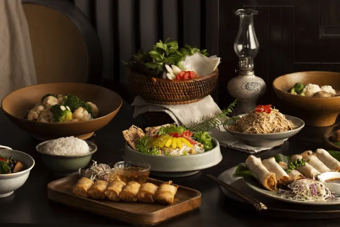 Không gian nhà hàng Vị An sang trọng, thoáng đãng