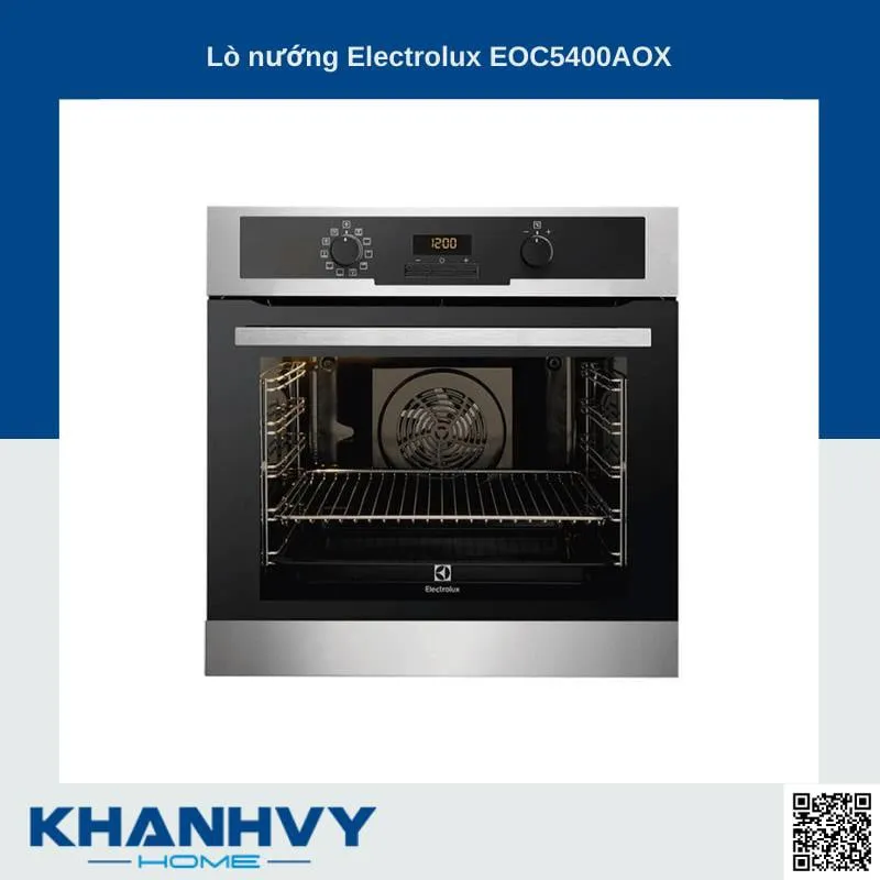 Lò nướng đối lưu Electrolux giúp nhiệt độ lan tỏa đều khắp khoang lò