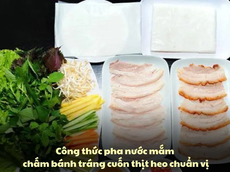 Nguyên liệu cần chuẩn bị để thực hiện cách làm nước chấm bánh tráng cuốn thịt heo tại nhà.