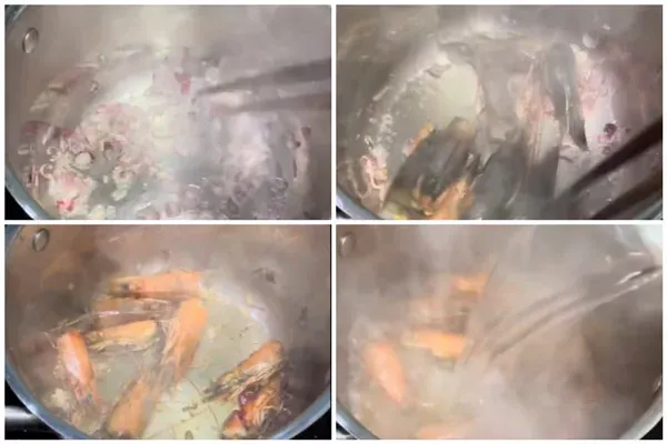 Phi hành cùng đầu tôm, kỹ thuật xào đầu tôm lấy gạch