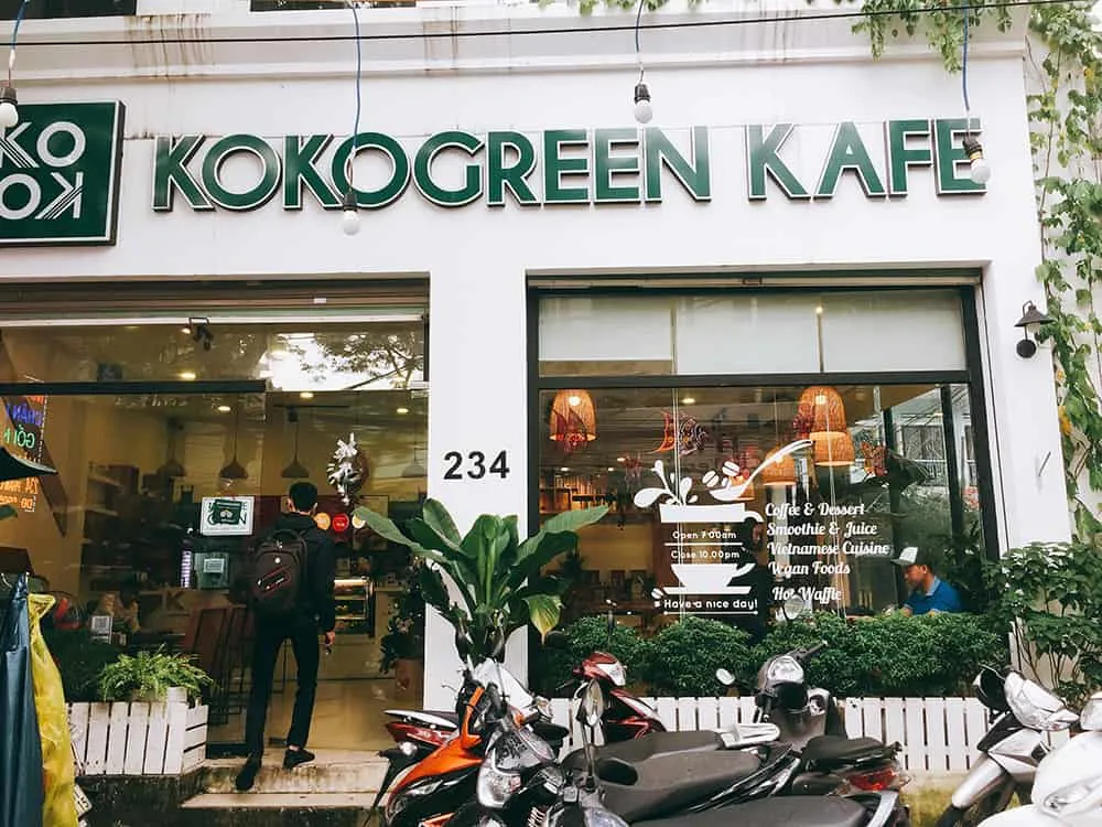 Quán Koko Green đường Hải Phòng Đà Nẵng phục vụ món ăn sạch eat clean