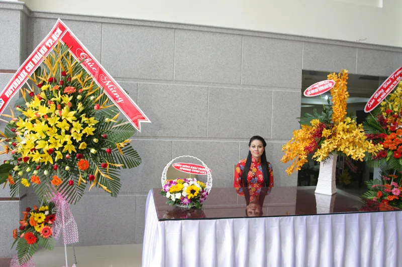 Quầy tiếp tân sang trọng tại sảnh đón khách Seventh Palace