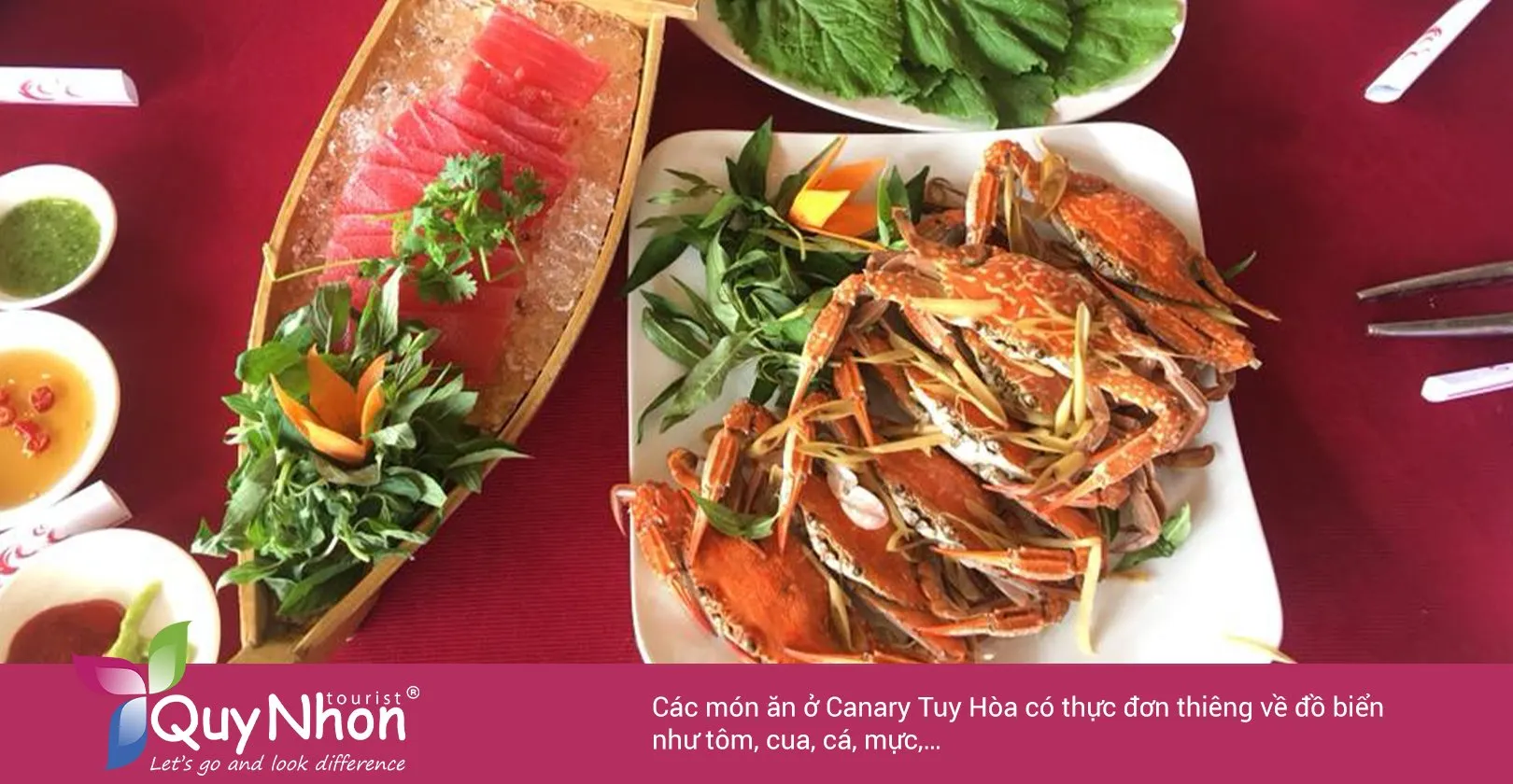 Thực đơn hải sản phong phú tại Canary Tuy Hòa