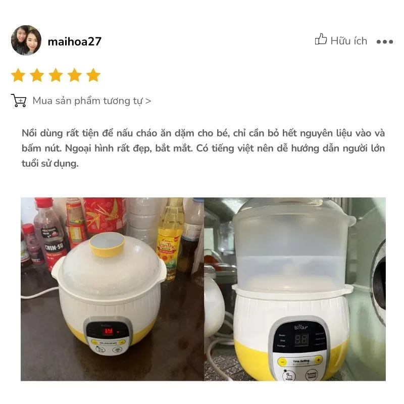 Nồi SUBE001 được mẹ bỉm yêu thích