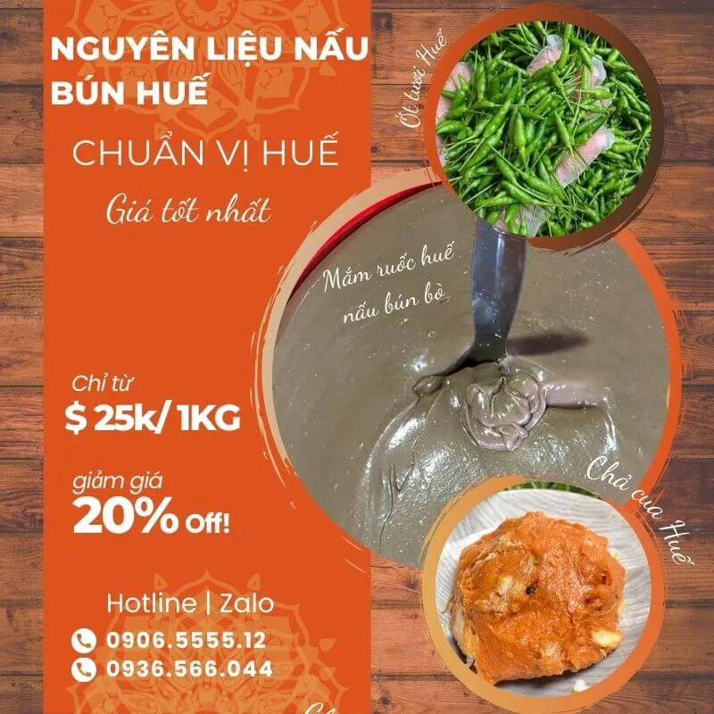 Mắm ruốc Huế là nguyên liệu đặc trưng tạo nên linh hồn cho món bún bò