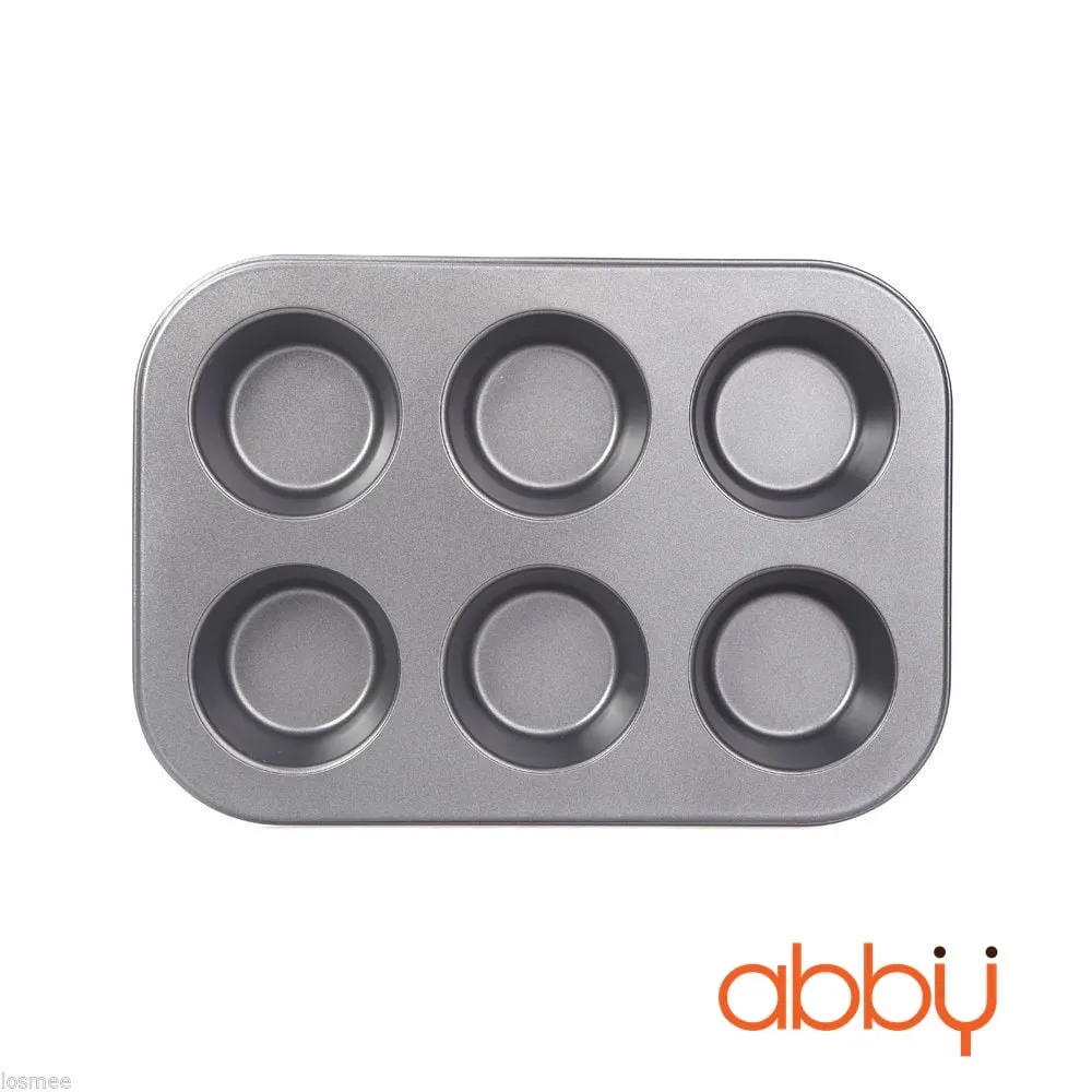 Khay nướng cupcake chống dính 6 ô to