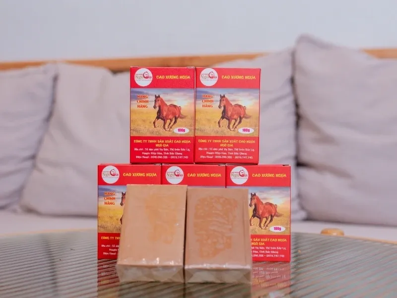 Sản phẩm cao ngựa thành phẩm được bảo quản kỹ càng