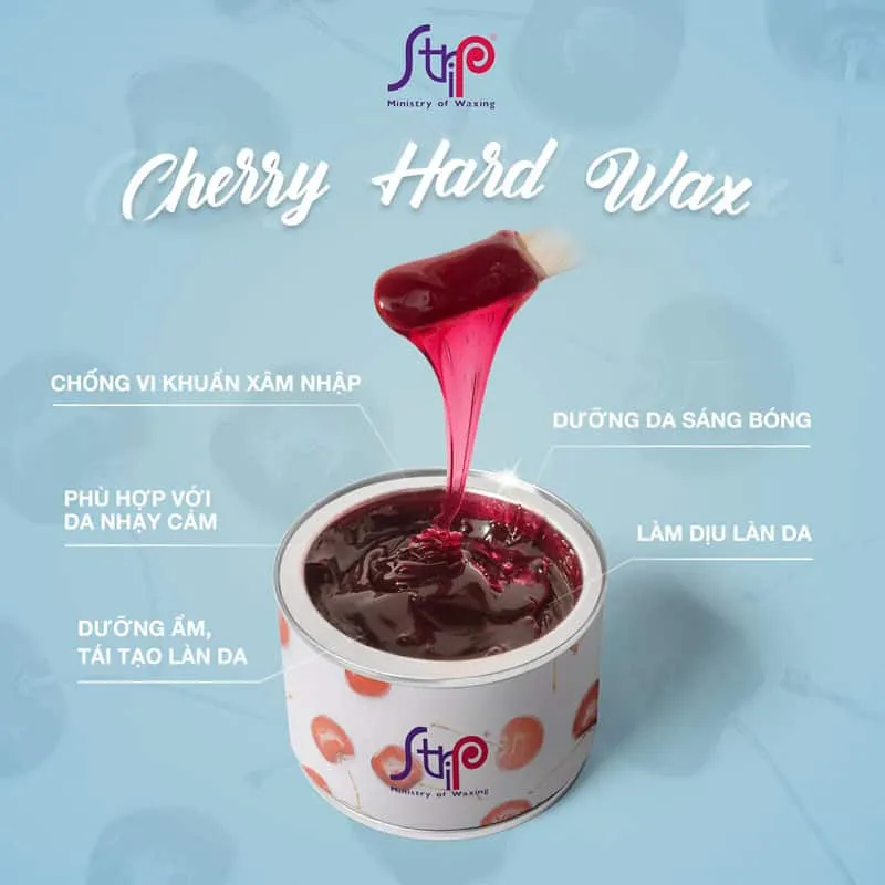 Sáp wax: Cherry hard wax độc quyền tại Strip Vietnam có khả năng làm dịu da