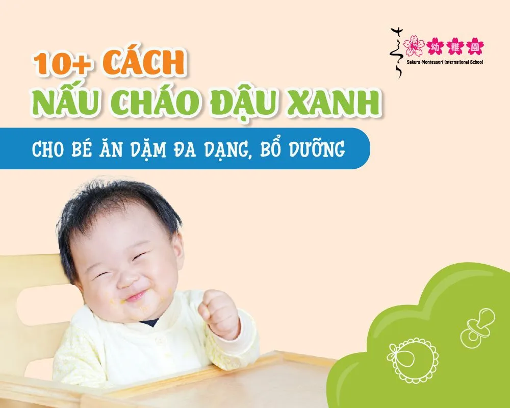 cháo đậu xanh cho bé ăn dặm