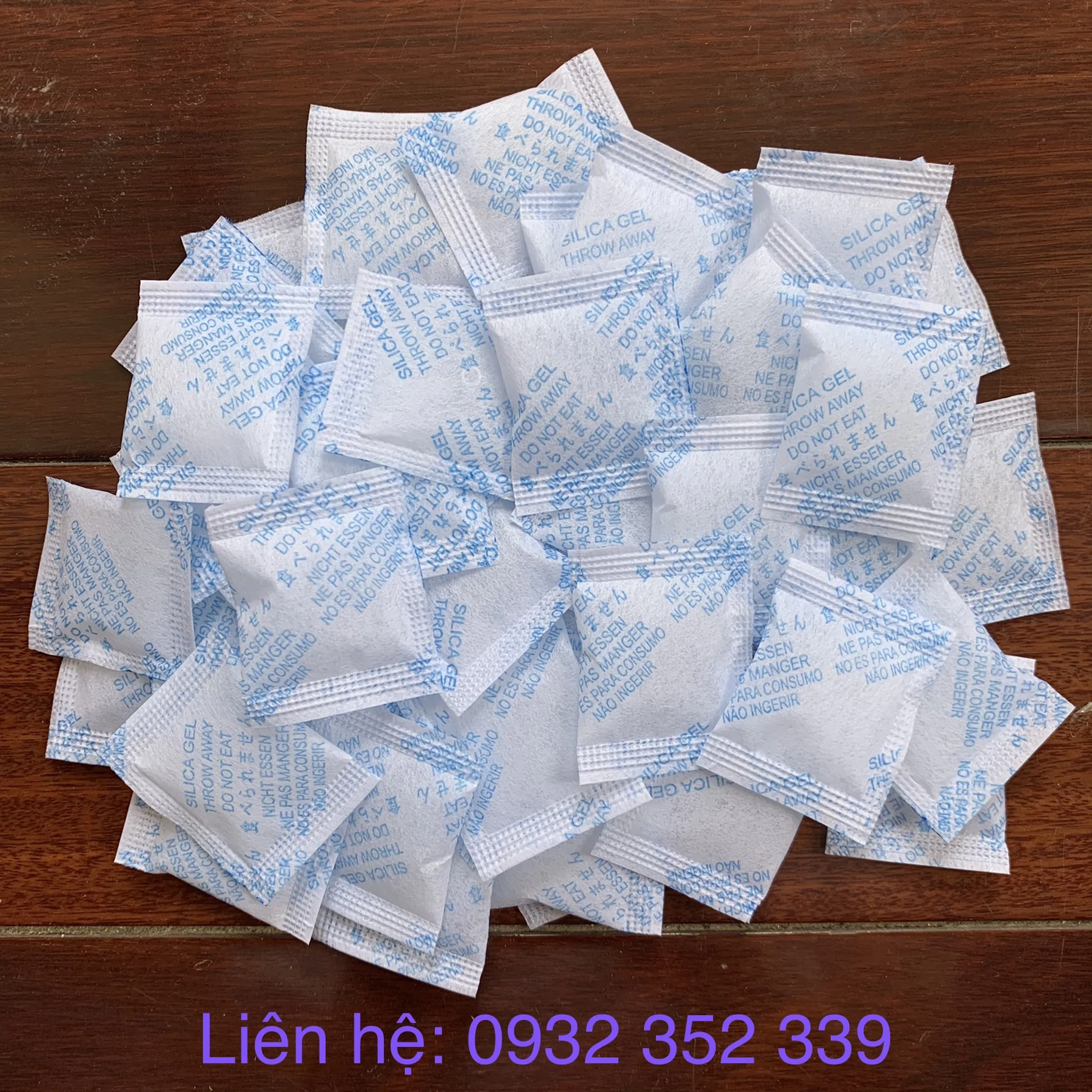 Hạt hút ẩm Silica Gel đóng gói 1,4gr