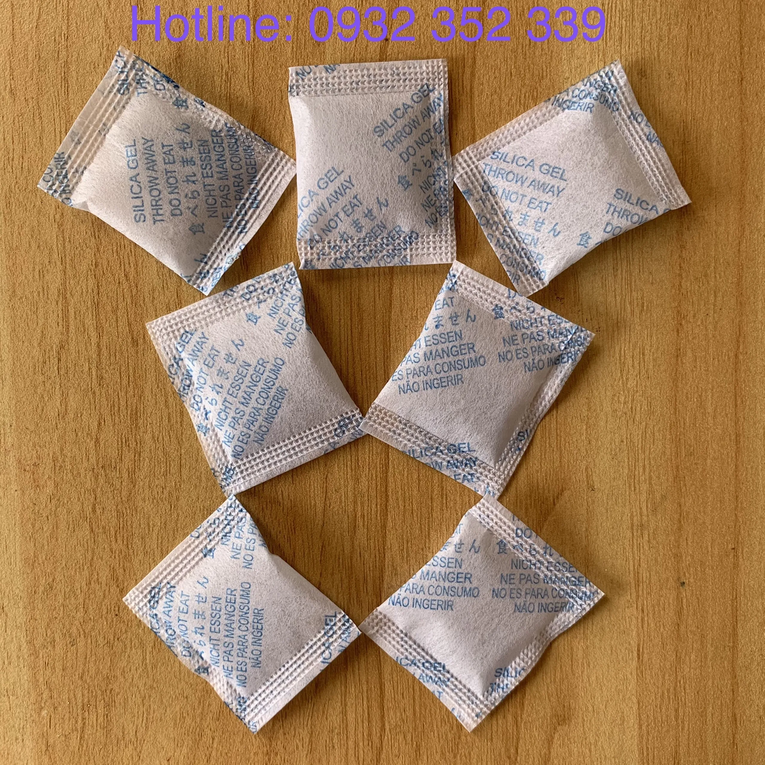 Hạt hút ẩm Silica Gel đóng gói 1,4gr