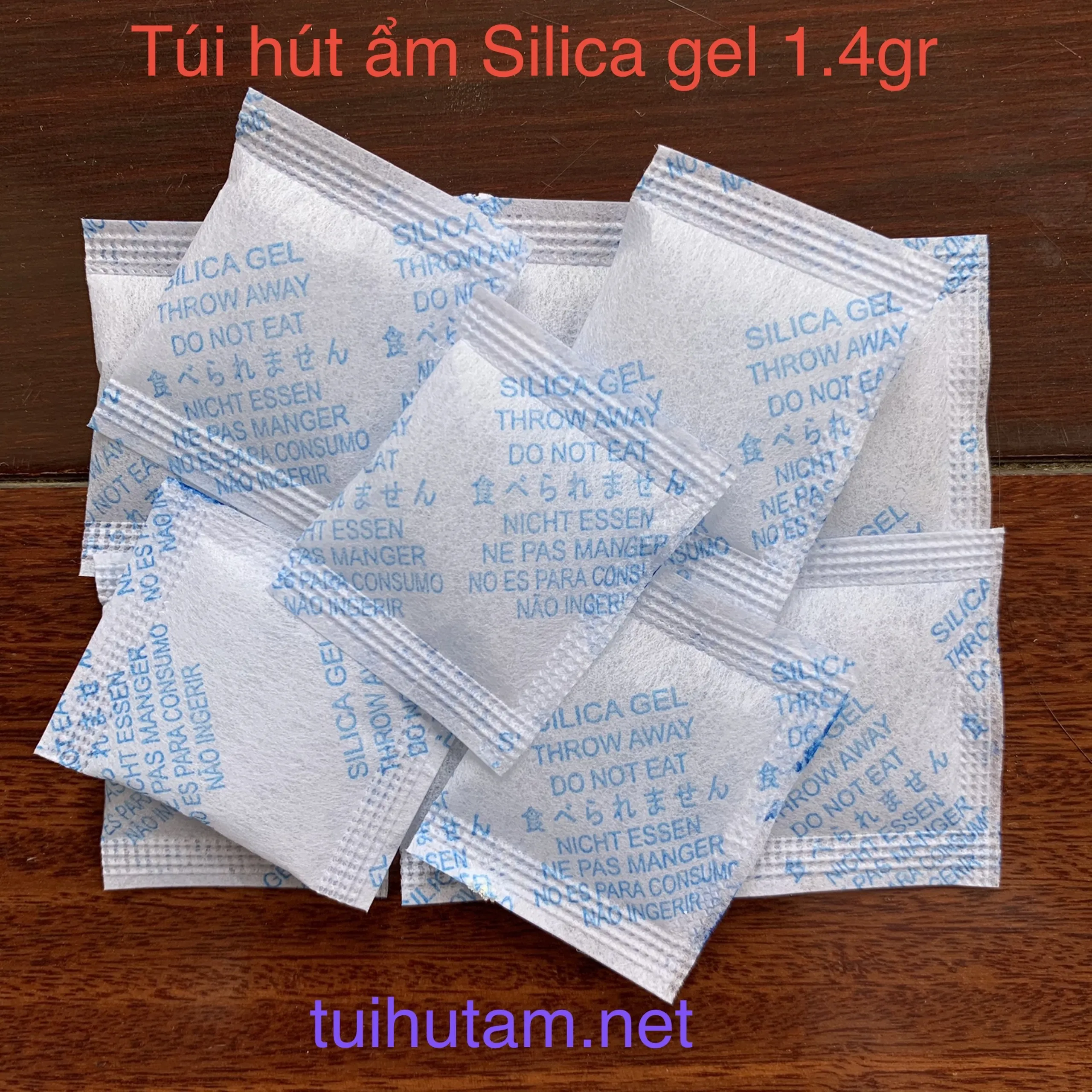 Hạt hút ẩm Silica Gel đóng gói 1,4gr