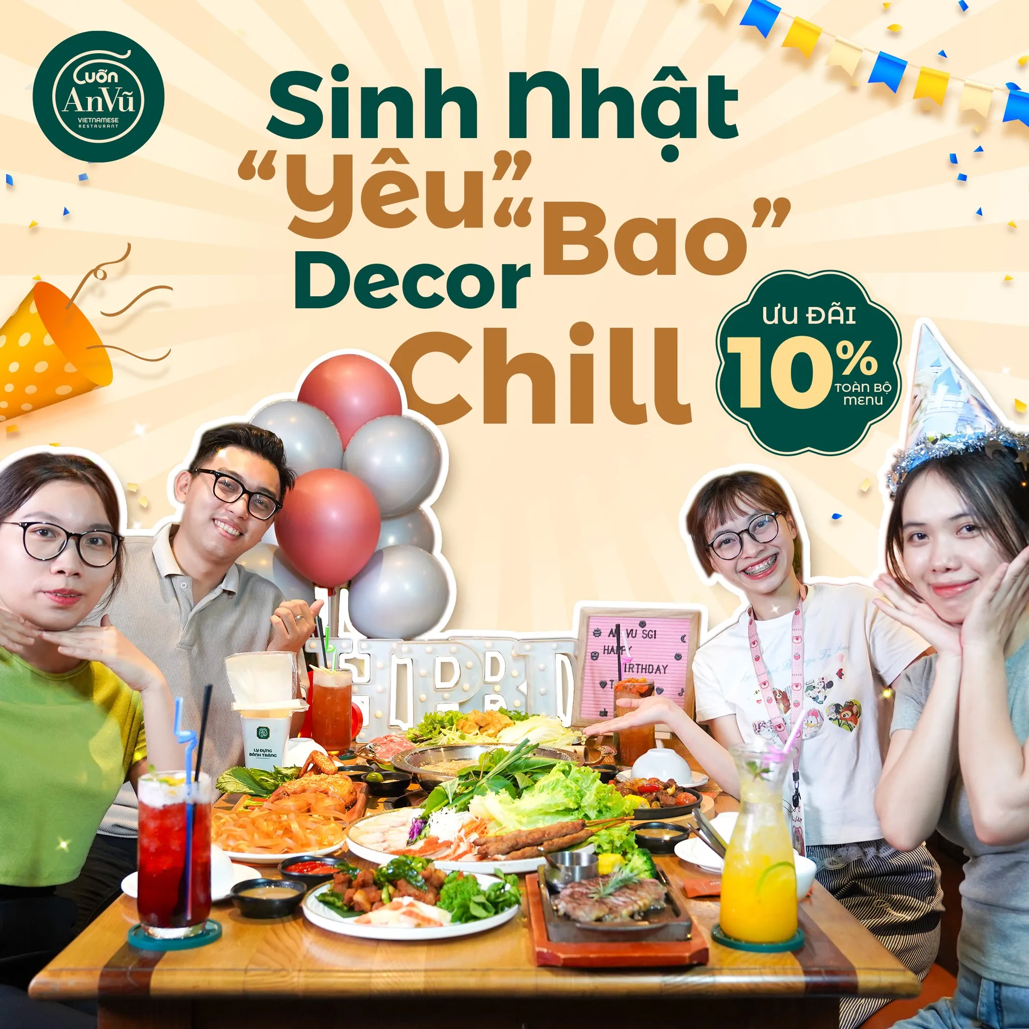 Ưu đãi sinh nhật đặc biệt dành cho thành viên với gói trang trí tiệc tại nhà hàng Korea House