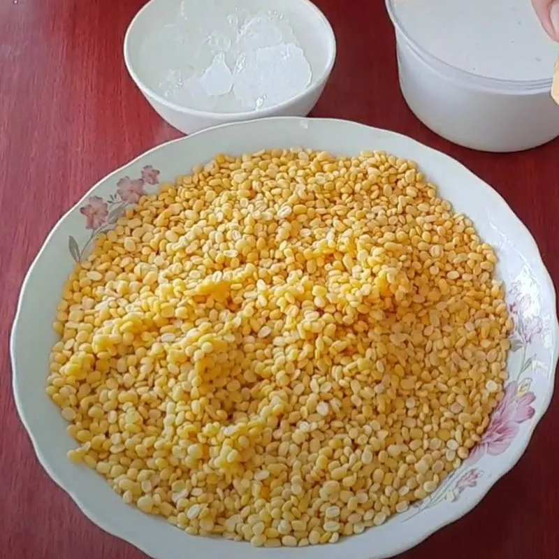 Sơ chế đậu xanh và củ mài