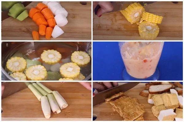 Cách sơ chế rau củ cho món lẩu Thái chay thanh đạm