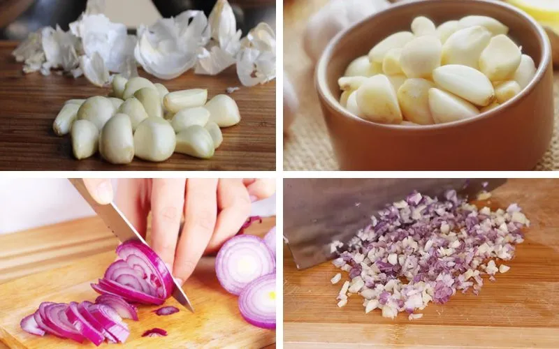 Sơ chế nguyên liệu trước khi tiến hành pha sốt