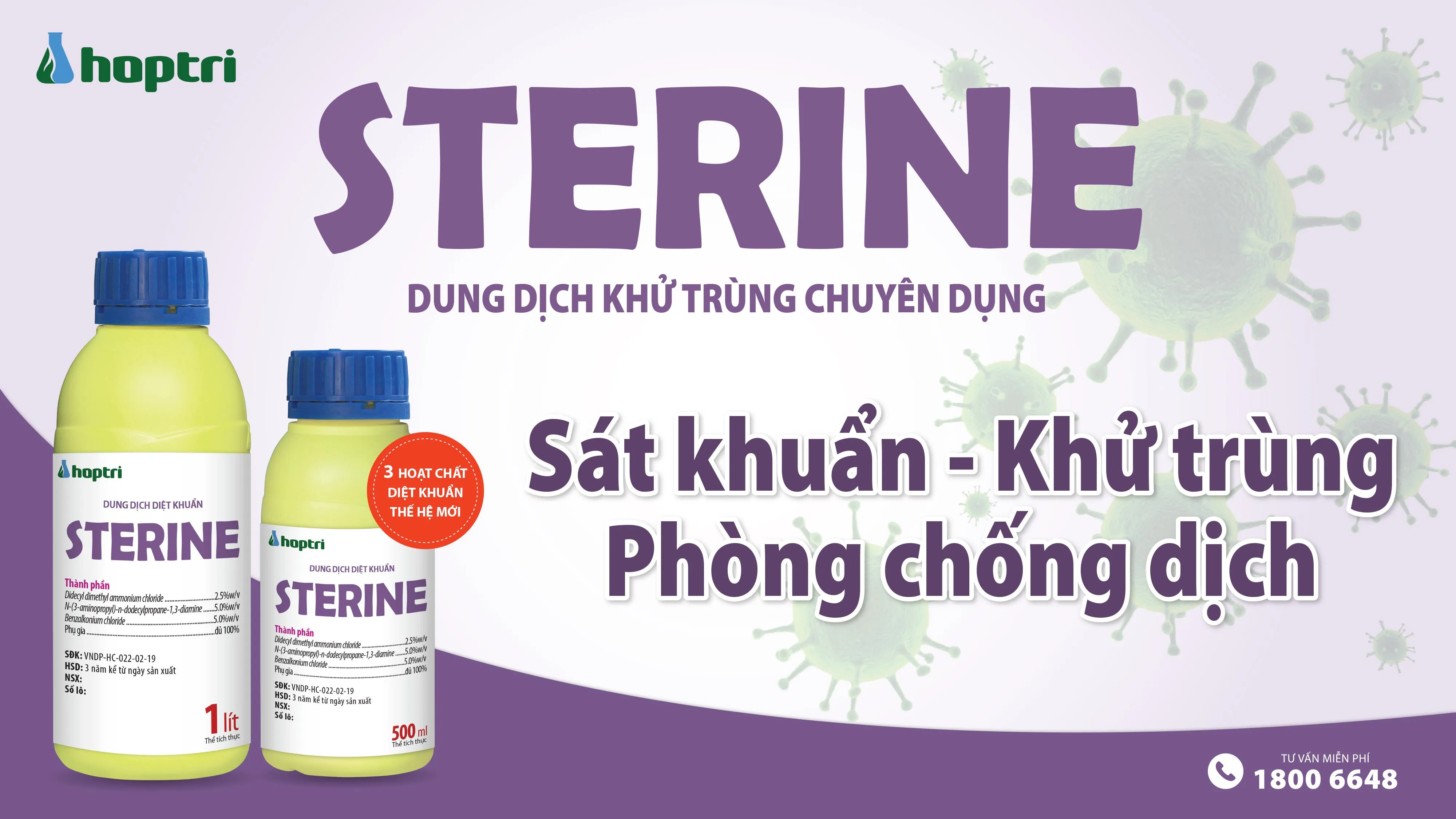 Hướng dẫn sử dụng Sterine để khử trùng dụng cụ y tế và bề mặt