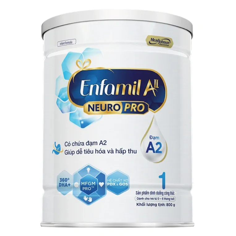 Enfamil A2 NeuroPro cung cấp DHA và MFGM hỗ trợ não bộ