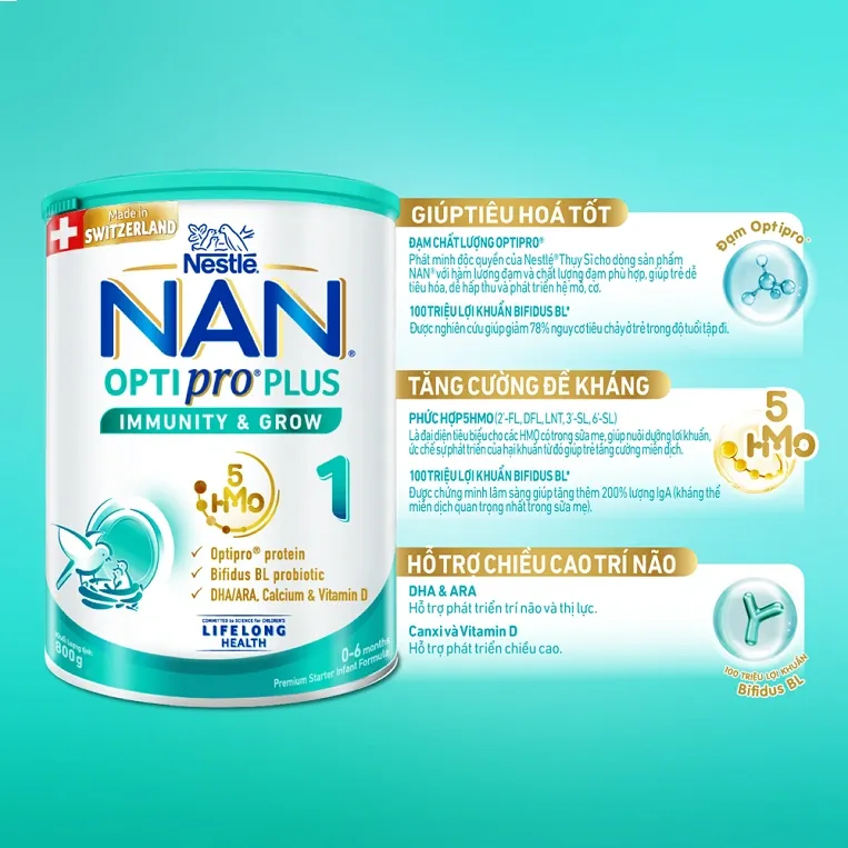 Sữa Nan Optipro PLUS bảo vệ bé bằng hệ lợi khuẩn mạnh mẽ